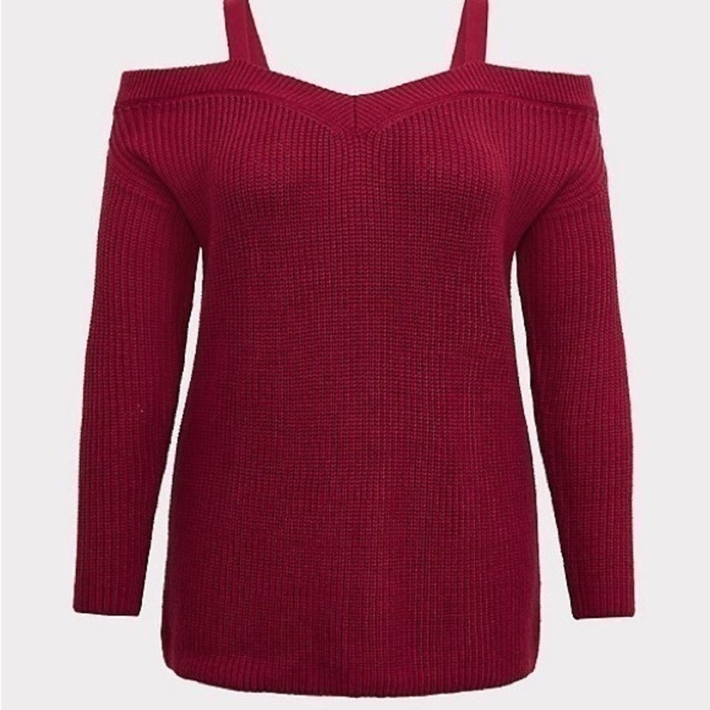 Pullover Cold Shoulder Sweater